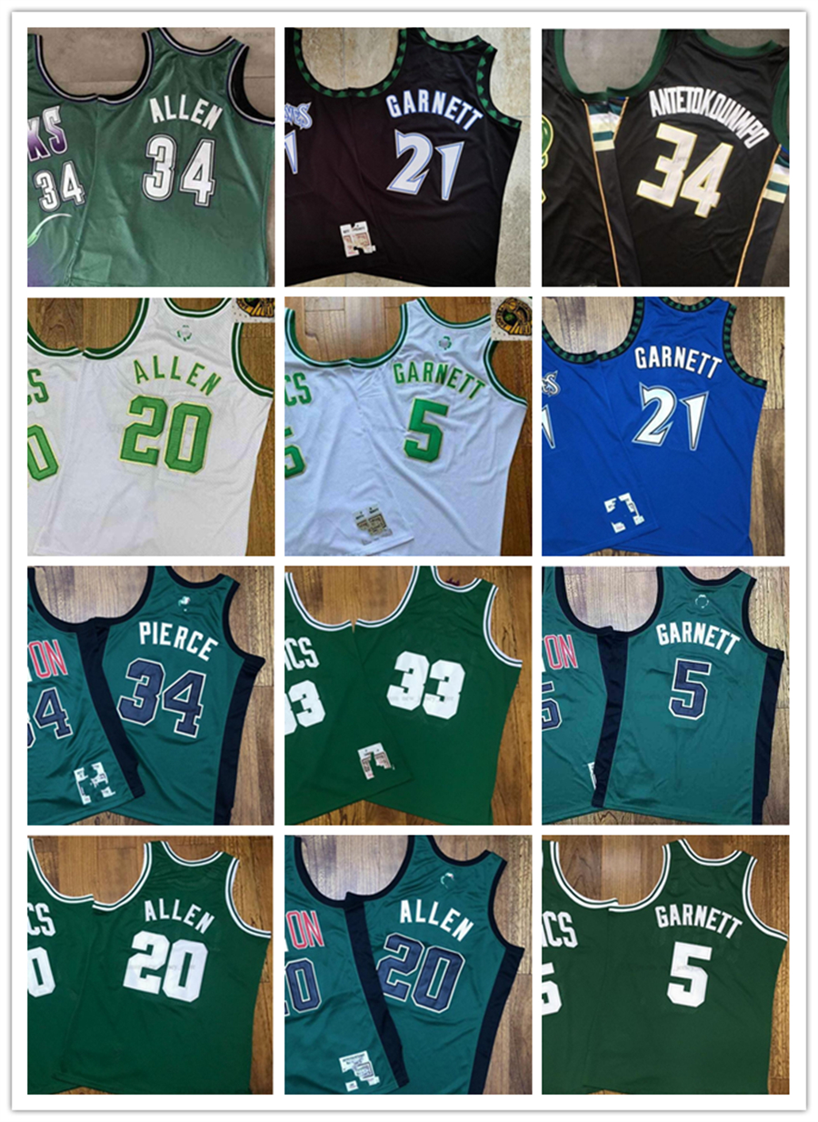 2022 Real Stitched Retro Basketball Jerseys 5 Kevin 20 Ray Garnett Allen 34 Paul Giannis Pierce Antetokounmpo Jersey Authentic Embroidery Quality white
2022 Real Stitched Retro Basketball Jerseys 5 Kevin 20 Ray Garnett Allen 34 Paul Giannis Pierce Antetokounmpo Jersey Authentic Embroidery Quality white