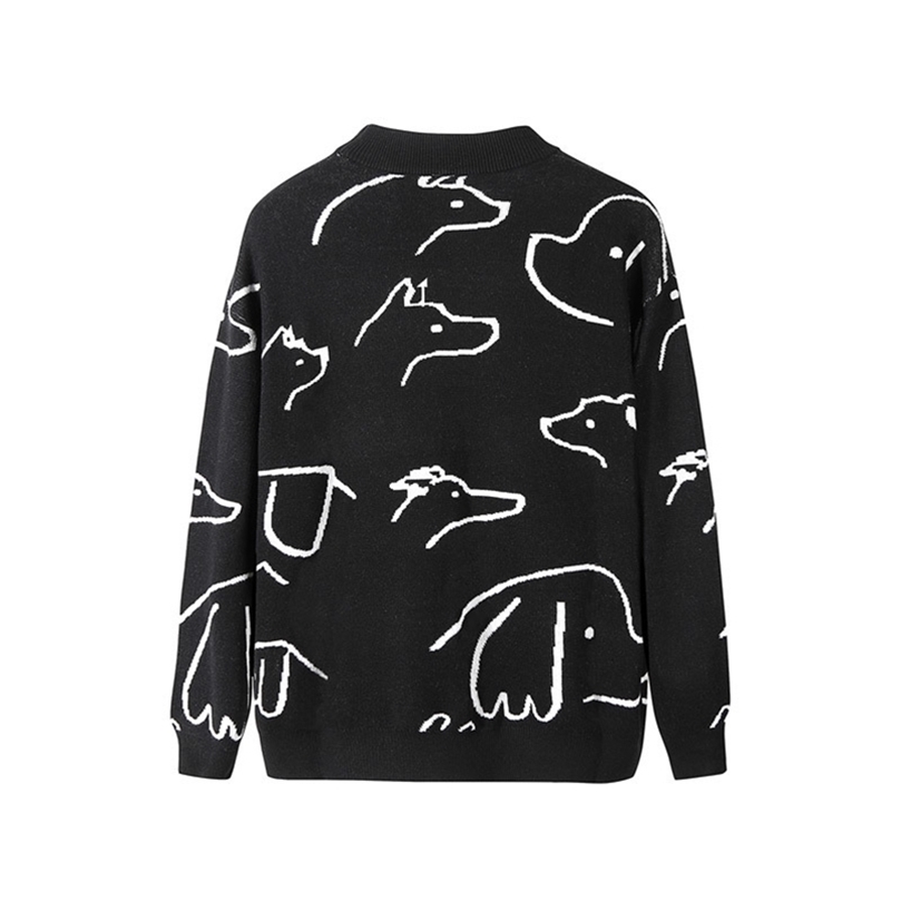 Sweater Men Clothing Autumn Pullover Pull Homme Sweater Coat Embroidery Cartoon Dog Knitted Sweater Pullovers Clothes for Men 201203, Black
Sweater Men Clothing Autumn Pullover Pull Homme Sweater Coat Embroidery Cartoon Dog Knitted Sweater Pullovers Clothes for Men 201203, Black