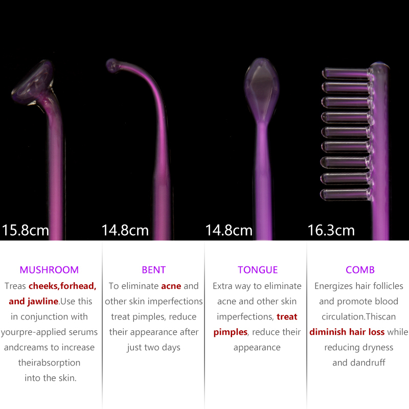 Portable High Frequency Device Violet Ray Machine Acne Remover Purple Light For Face Massager SPA 220428