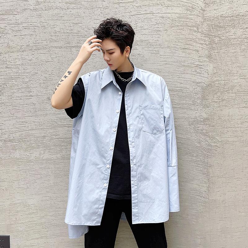 Men's Casual Shirts Men Hollow Shoulder Long Sleeve Loose Shirt Male Streetwear Hip Hop Youthful Stage Show ClothingMen's, C171
Men's Casual Shirts Men Hollow Shoulder Long Sleeve Loose Shirt Male Streetwear Hip Hop Youthful Stage Show ClothingMen's, C171