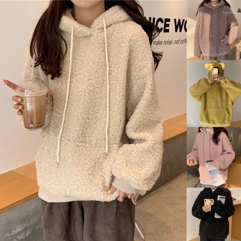 Women's Winter Cute Bear Ears Imitation Lamb Hair Simplicity Loose Comfortable Long Sleeve Solid Color Multiple Styles Pullovers Hoodies & S, Black
Women's Winter Cute Bear Ears Imitation Lamb Hair Simplicity Loose Comfortable Long Sleeve Solid Color Multiple Styles Pullovers Hoodies & S, Black