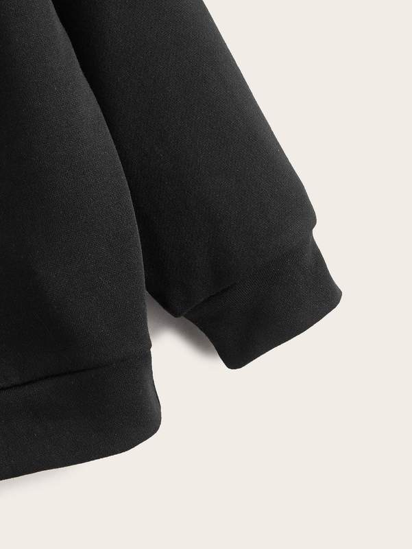 Toddler Boys 2pcs Letter Graphic Hoodie SHE