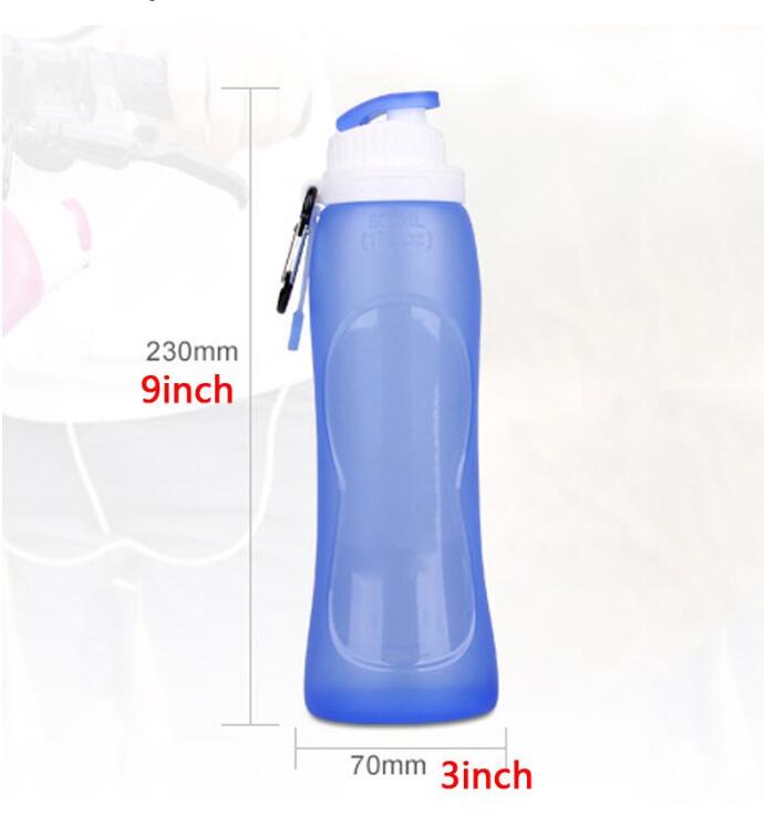 17oz Outdoor Sport Bottle Food Grade Silicone Mug Travel Collapsible Portable Kettle Foldable Water Bottles Custom Gift Cup DBC C0602G10 Z260202