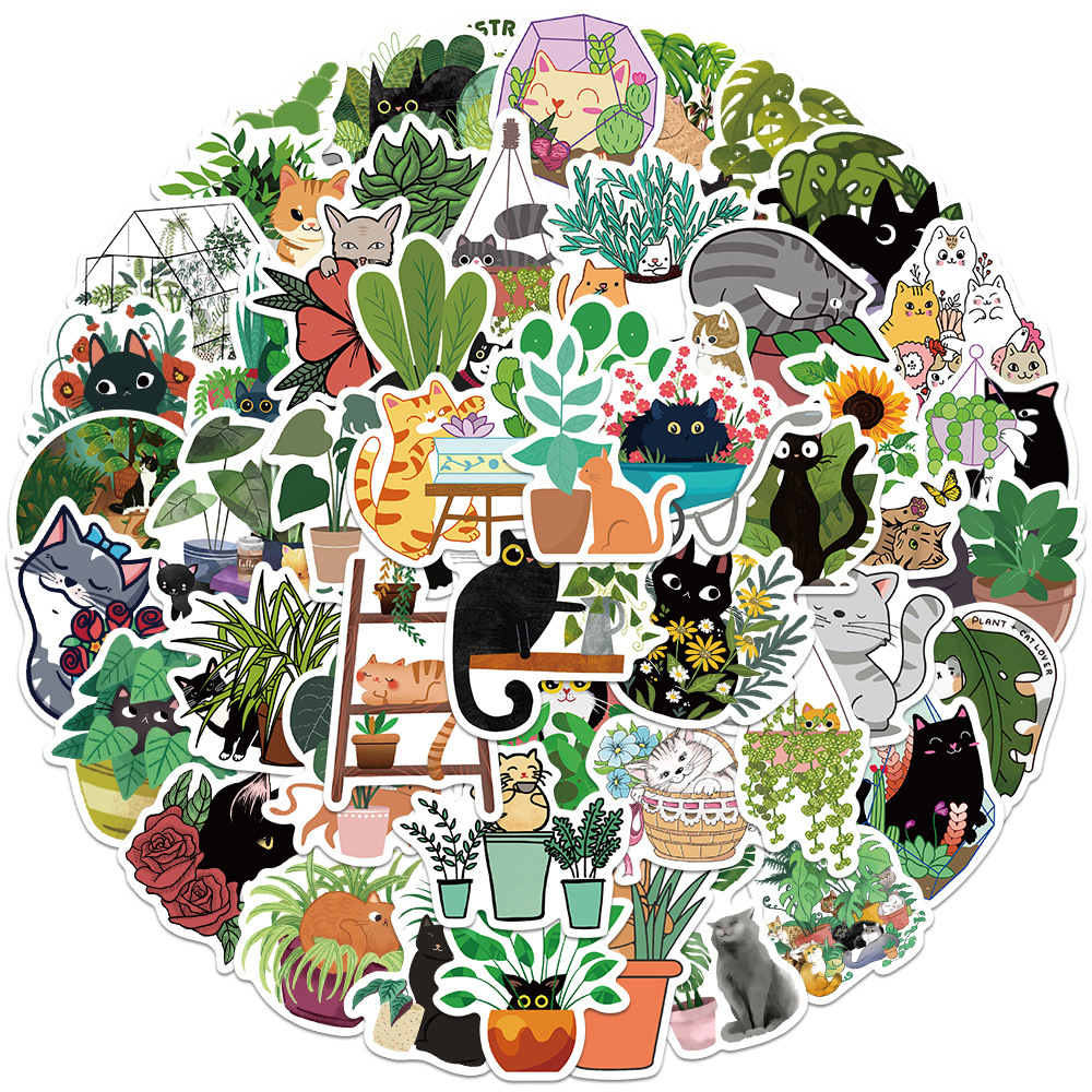 50Pcs Cartoon Plant & Cat Stickers Non-Random For Car Bike Luggage Sticker Laptop Skateboard Motor Water Bottle Snowboard wall Decals Kids Gifts, Multi-color
50Pcs Cartoon Plant & Cat Stickers Non-Random For Car Bike Luggage Sticker Laptop Skateboard Motor Water Bottle Snowboard wall Decals Kids Gifts, Multi-color