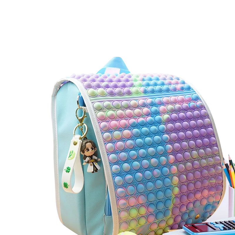 NEW children Pop Backpack Purse for Girls School Zipper bags Fidget bubble Shoulder Bag Pops Push Toy Party Favors