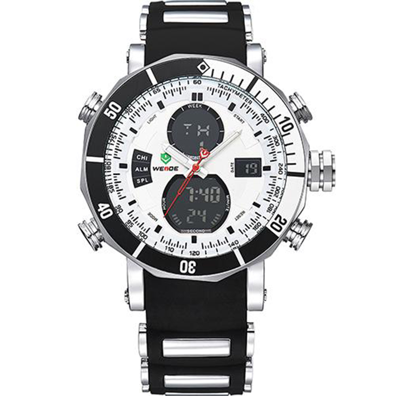WEIDE Luxury Brand Wristwatches Analog Sports Digital numeral Date Men's Quartz Business Silicone Belt Watch Men Wristwatch Relogio Masculino, Color 4
WEIDE Luxury Brand Wristwatches Analog Sports Digital numeral Date Men's Quartz Business Silicone Belt Watch Men Wristwatch Relogio Masculino, Color 4
