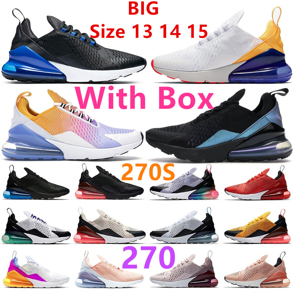 Big Size 13 14 15 Triple Black 270s Running Shoes 270 White Top Quality Mens Womens Sports Sneakers Outdoor Footwear Lightweight Fashionable Trainers With Box, 270s white
Big Size 13 14 15 Triple Black 270s Running Shoes 270 White Top Quality Mens Womens Sports Sneakers Outdoor Footwear Lightweight Fashionable Trainers With Box, 270s white