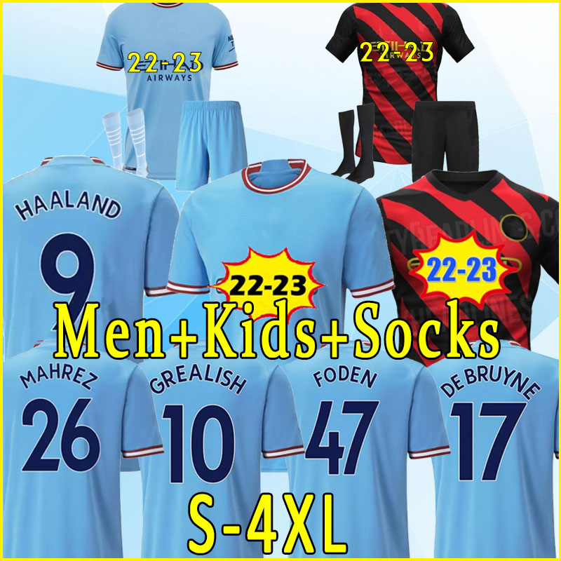 4XL 21 22 23 Man DE BRUYNE soccer jersey GREALISH STERLING kid kit FODEN BERNARDO football shirt full set Sock player version G.JESUS MAHREZ FERRAN AKe City 2023 HAALAND, Third
4XL 21 22 23 Man DE BRUYNE soccer jersey GREALISH STERLING kid kit FODEN BERNARDO football shirt full set Sock player version G.JESUS MAHREZ FERRAN AKe City 2023 HAALAND, Third