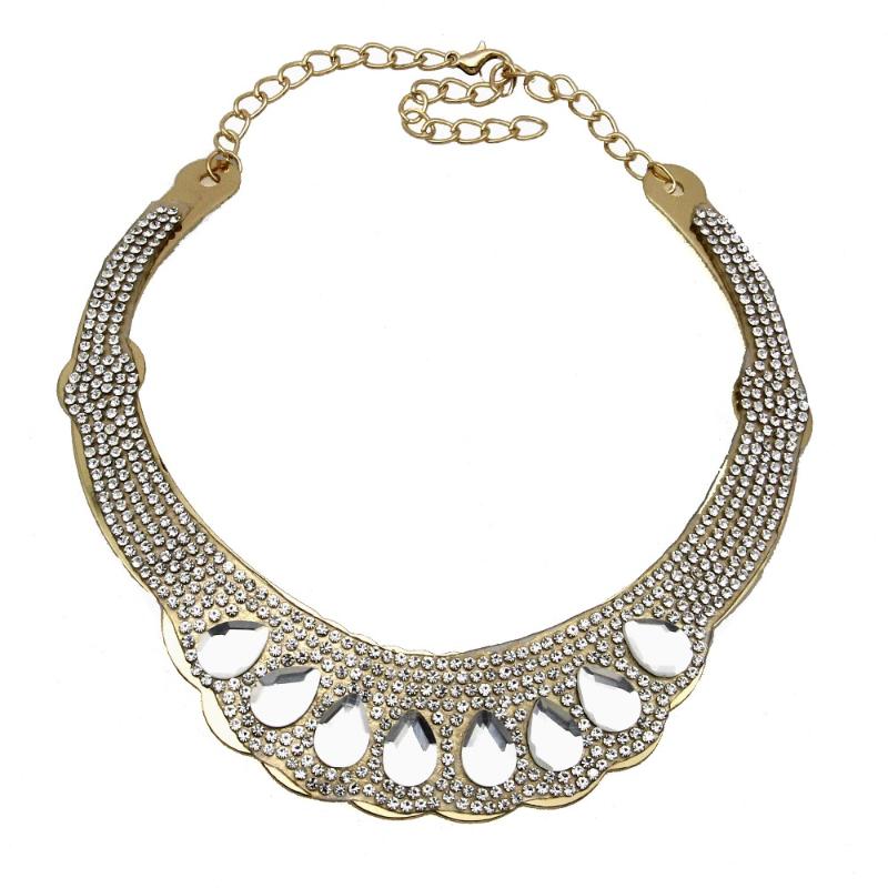 Chokers Vintage Crystal Rhinestone Dangles Necklace For Women Statement Metal Coarse Chain Exaggerated Stage Fashion Jewelry
Chokers Vintage Crystal Rhinestone Dangles Necklace For Women Statement Metal Coarse Chain Exaggerated Stage Fashion Jewelry