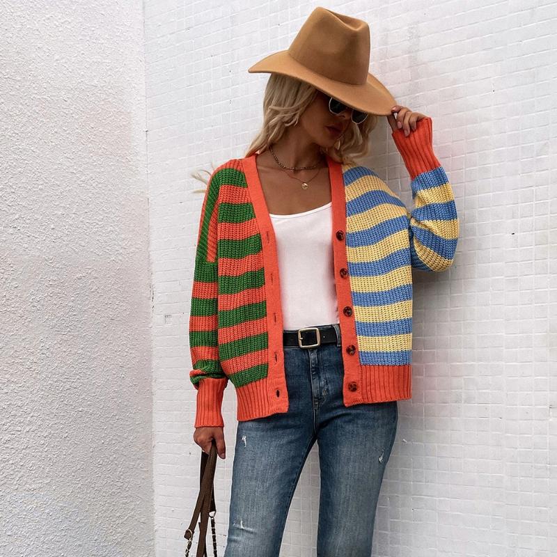 Women' Knits & Tees Winter Autumn Long Sleeve Knitted Stripped Women Crop Cardigan Patchwork Color Block Cropped Sweater Slim Korean Top Fe, Green
Women' Knits & Tees Winter Autumn Long Sleeve Knitted Stripped Women Crop Cardigan Patchwork Color Block Cropped Sweater Slim Korean Top Fe, Green