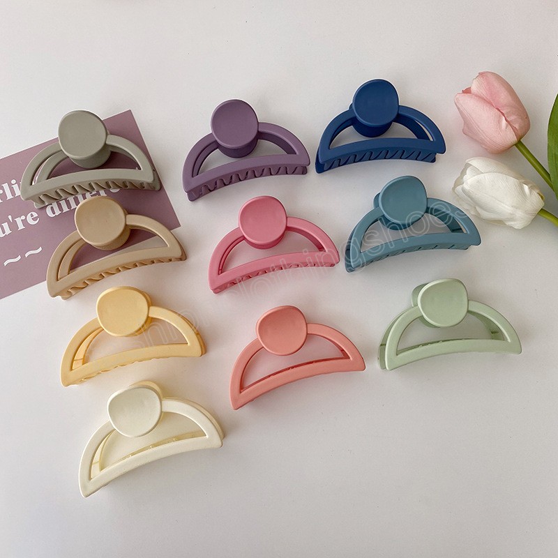 Summer Candy Color Clamps Women Girls Hair Clip Plastic Hair Claws Hairpins Barrette Hair Accessories Gift