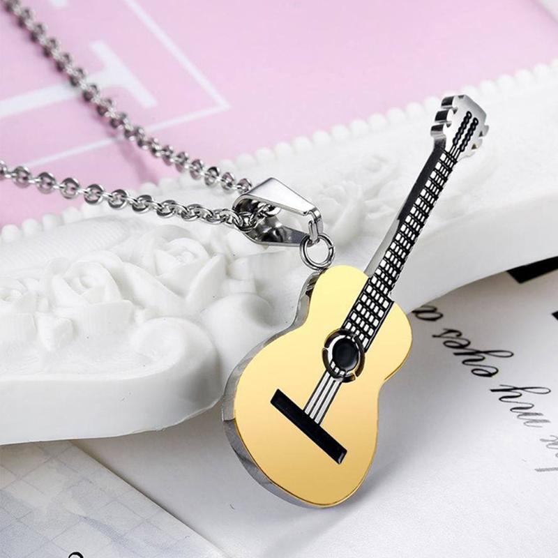 Chains 1pc Choker Punk Titanium Steel Music Guitar Pendant Necklace Unisex Hip Hop Fashion Personality Link Chain JewelryChains
Chains 1pc Choker Punk Titanium Steel Music Guitar Pendant Necklace Unisex Hip Hop Fashion Personality Link Chain JewelryChains