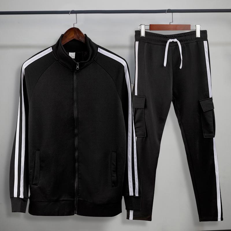 Men's Tracksuits Spring Men's Suit Stand-up Collar Jacket Sweater Sportswear Stitching Zipper Overalls Jogging Leisure 2-piece SetMen's, Black and white
Men's Tracksuits Spring Men's Suit Stand-up Collar Jacket Sweater Sportswear Stitching Zipper Overalls Jogging Leisure 2-piece SetMen's, Black and white