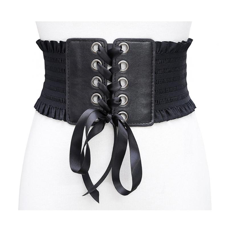 Belts Gothic Corset Fashion Waist Cincher Bustiers Wide Dress Waistband Stretch Belt Lace Up Tassels Elastic Buckle Top, Black
Belts Gothic Corset Fashion Waist Cincher Bustiers Wide Dress Waistband Stretch Belt Lace Up Tassels Elastic Buckle Top, Black
