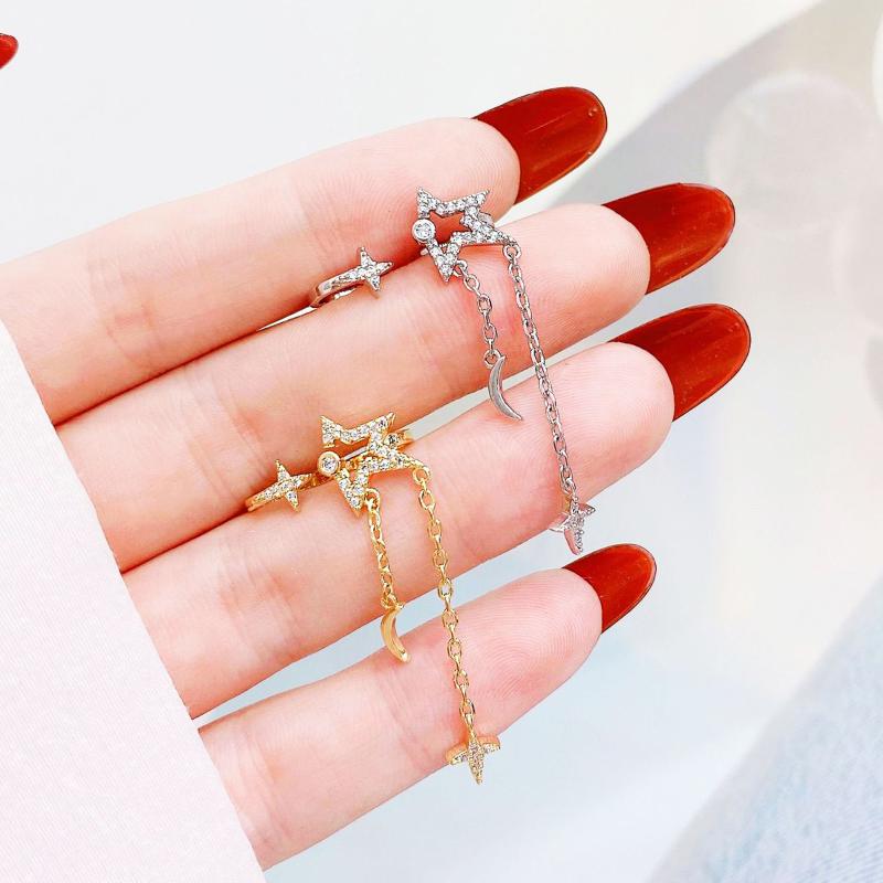 Clip-on & Screw Back Non Pierced Earrings Micro Inlaid Zircon Tassels Stars Moon Luxury Exquisite For Women Fashion Romantic JewelryClip-on
Clip-on & Screw Back Non Pierced Earrings Micro Inlaid Zircon Tassels Stars Moon Luxury Exquisite For Women Fashion Romantic JewelryClip-on