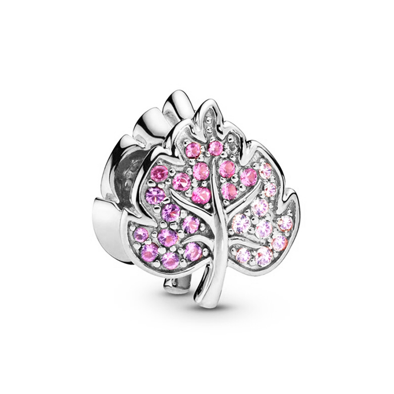 New Popular 925 Sterling Silver Maple Leaf Flower Butterfly Charm Pendant DIY Beads For S925 Snake Bracelet Necklace Women Jewelry Accessories