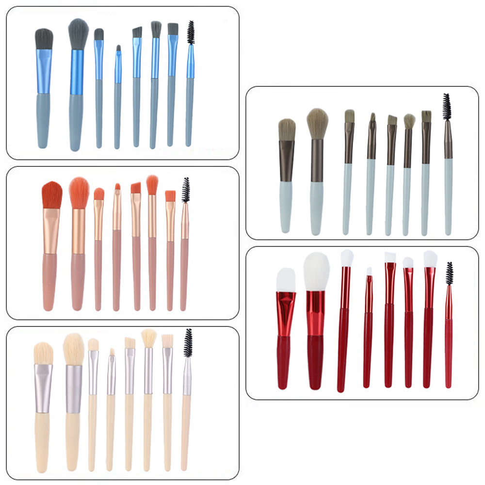 Factory Makeup Brush Set 8 Pcs Make up Brushes Synthetic Portable Cosmetic Kit with Organizer Bag KD1