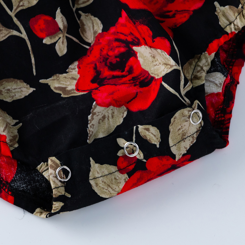 Babany bebe born Baby Floral Print Flutter Romper Girls Clothes Summer Sleeveless Jumpsuit Pography Costume 220707