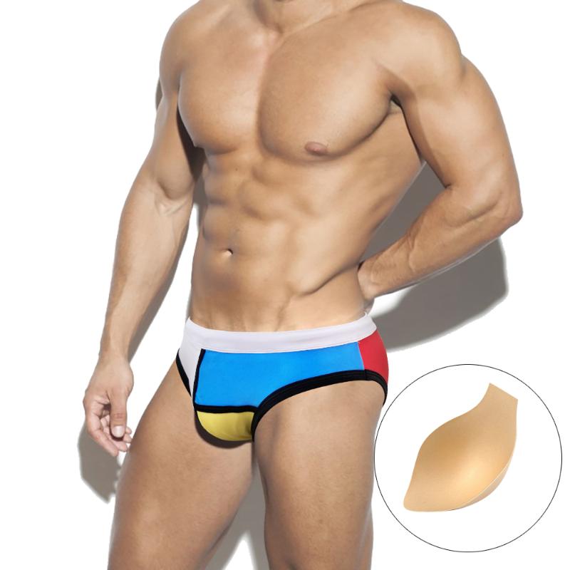 Women's Swimwear Summer Mens Sexy Pad Push Up Swim Briefs Low Waist Bathing Suit Fashion Male Patchwork Sport Beach Board Surfing Trunks, C1 black no pad
Women's Swimwear Summer Mens Sexy Pad Push Up Swim Briefs Low Waist Bathing Suit Fashion Male Patchwork Sport Beach Board Surfing Trunks, C1 black no pad