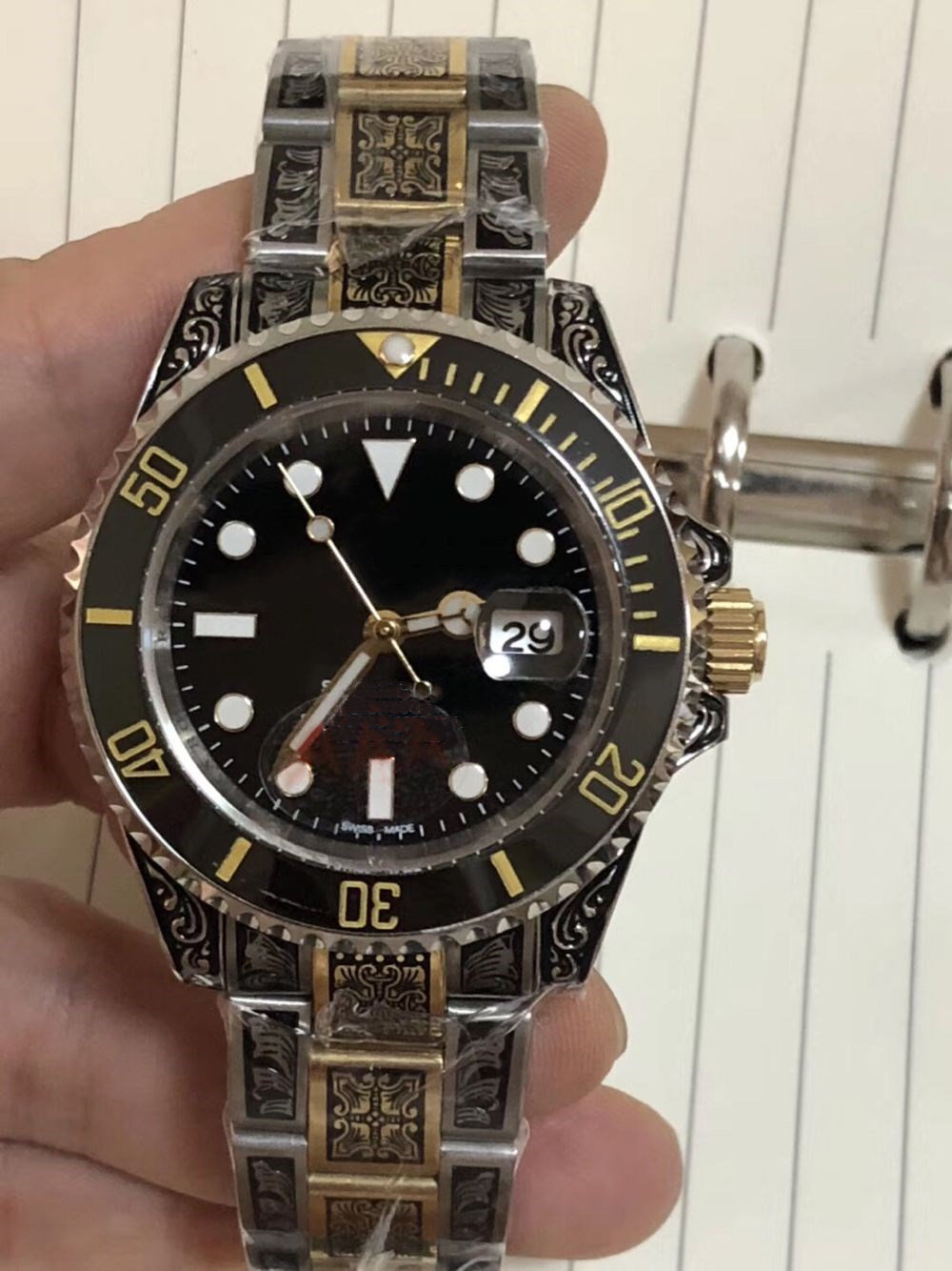 Top Mens Watch 40mm Men's Automatic Movement Wristwatch 2813 Mechanical Watches Stainless Steel Strap Men Wrist Watches Male Wristwatches, 1pcs screwdriver
Top Mens Watch 40mm Men's Automatic Movement Wristwatch 2813 Mechanical Watches Stainless Steel Strap Men Wrist Watches Male Wristwatches, 1pcs screwdriver