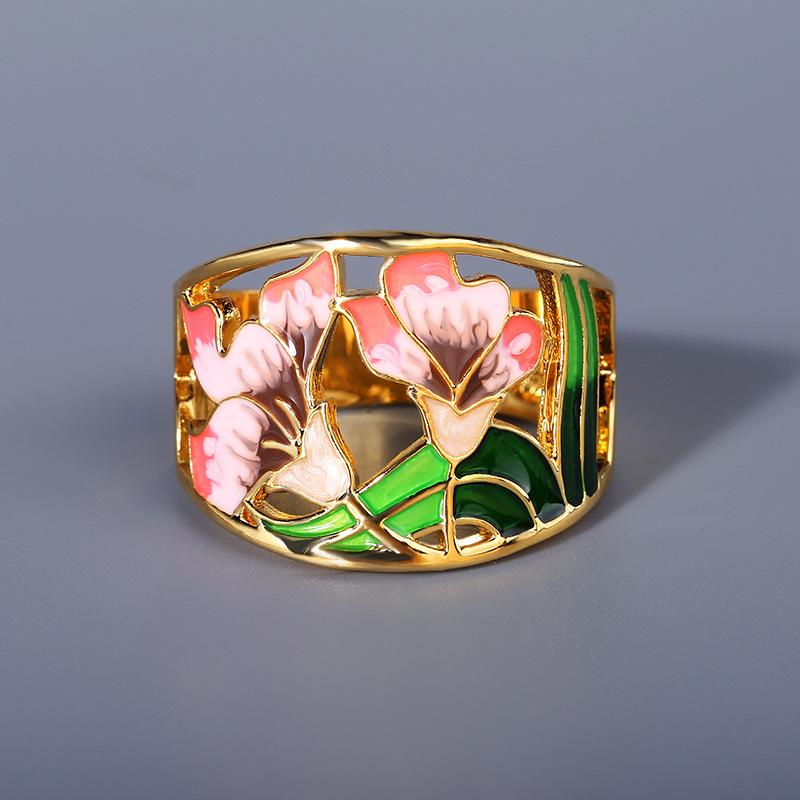 Cluster Rings Fashion Real 925 Silver Ring Multicolor Handmade Enamel Lotus Flower For Women Luxury Yellow Gold Color Vintage JewelryCluster
Cluster Rings Fashion Real 925 Silver Ring Multicolor Handmade Enamel Lotus Flower For Women Luxury Yellow Gold Color Vintage JewelryCluster