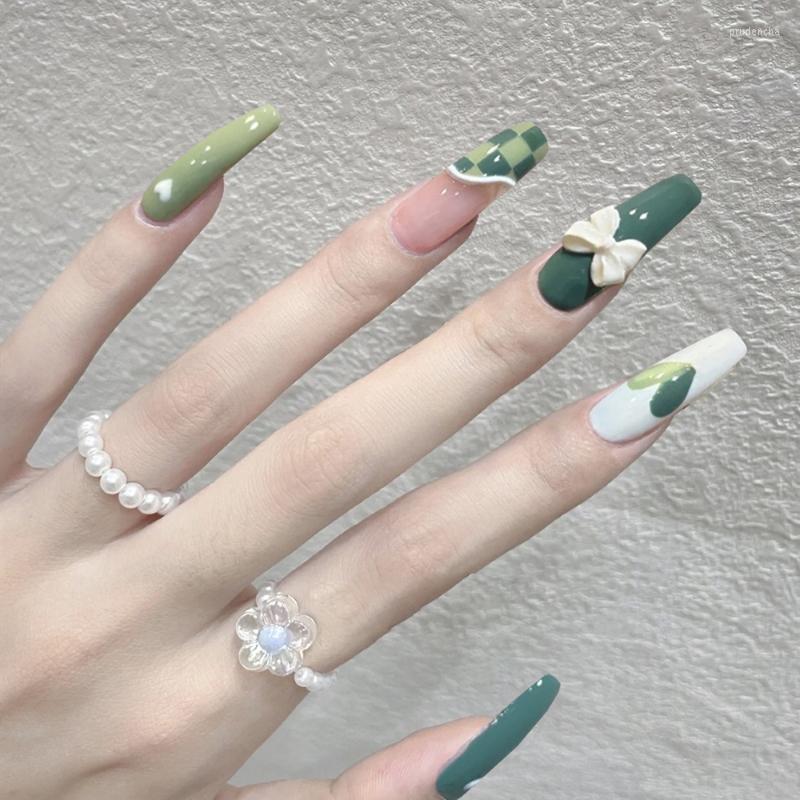 False Nails 24pcs Fake With Designs Green Color Patch Glue Type Removable Paragraph Fashion Manicure Save Time Nail 2022 Prud22, As show
False Nails 24pcs Fake With Designs Green Color Patch Glue Type Removable Paragraph Fashion Manicure Save Time Nail 2022 Prud22, As show