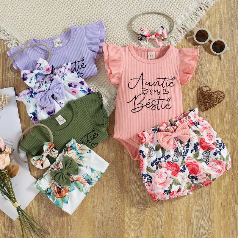 Clothing Sets 0-18M Summer Baby Girls Cute Clothes 3pcs Ruffles Sleeve Letter Ribbed Romper Floral Printed Shorts HeadbandClothing ClothingC, Green
Clothing Sets 0-18M Summer Baby Girls Cute Clothes 3pcs Ruffles Sleeve Letter Ribbed Romper Floral Printed Shorts HeadbandClothing ClothingC, Green