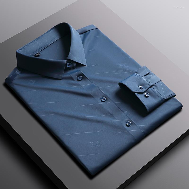 Men's Dress Shirts Men's Striped Shirt Long Sleeve Seamless Embossed Top S-4XL Suitable For Business Office With Single-row Button Cloth, Wh-03
Men's Dress Shirts Men's Striped Shirt Long Sleeve Seamless Embossed Top S-4XL Suitable For Business Office With Single-row Button Cloth, Wh-03