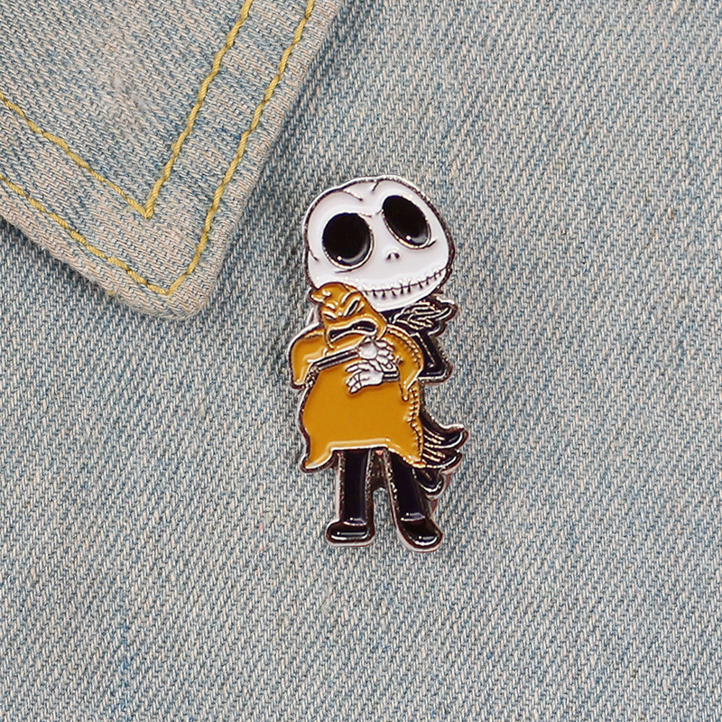 Jack Skellington Enamel Badges Nightmare before Christmas Oogie Boogie Pumpkin King Halloween Movie Jewelry Brooches Lapel Pins, As picture
Jack Skellington Enamel Badges Nightmare before Christmas Oogie Boogie Pumpkin King Halloween Movie Jewelry Brooches Lapel Pins, As picture