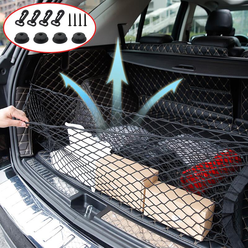 Car Organizer Universal Trunk Rear Storage Bag Cargo Luggage Nylon Elastic Double-Layer Mesh Net Holder With 4 Plastic Hooks Pocket
Car Organizer Universal Trunk Rear Storage Bag Cargo Luggage Nylon Elastic Double-Layer Mesh Net Holder With 4 Plastic Hooks Pocket