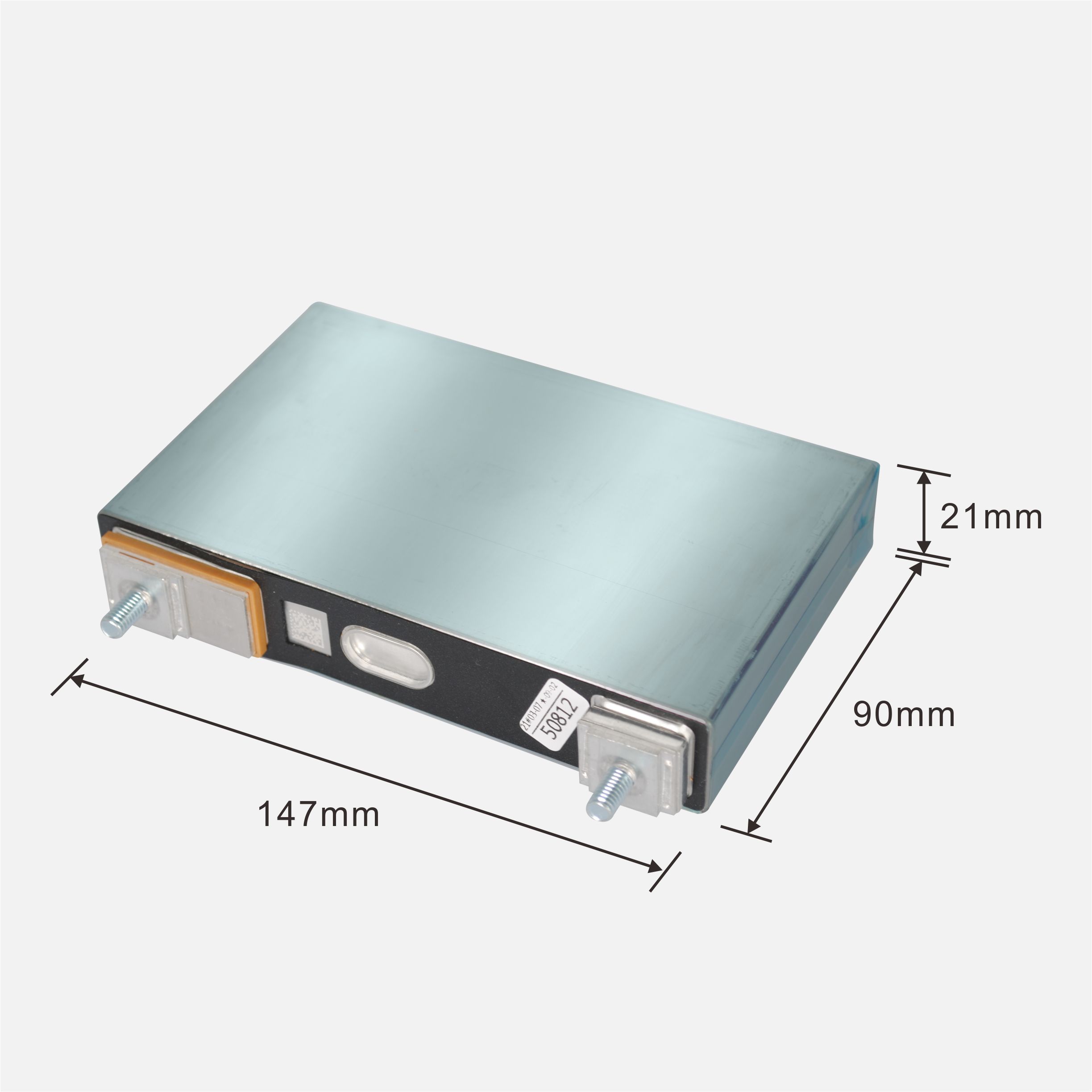 Prismatic Deep cycle Lithium ion 3.7V 50Ah lifepo4 battery cell 100% Original OEM supply with Busbar and bolts