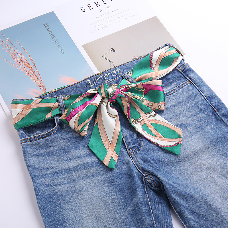 Belts Extra Long Wide Ribbon Belt Skirt Knot Silk Satin Bow Scarf Gauze Cloth Strip Waist Seal Women's BeltBelts
