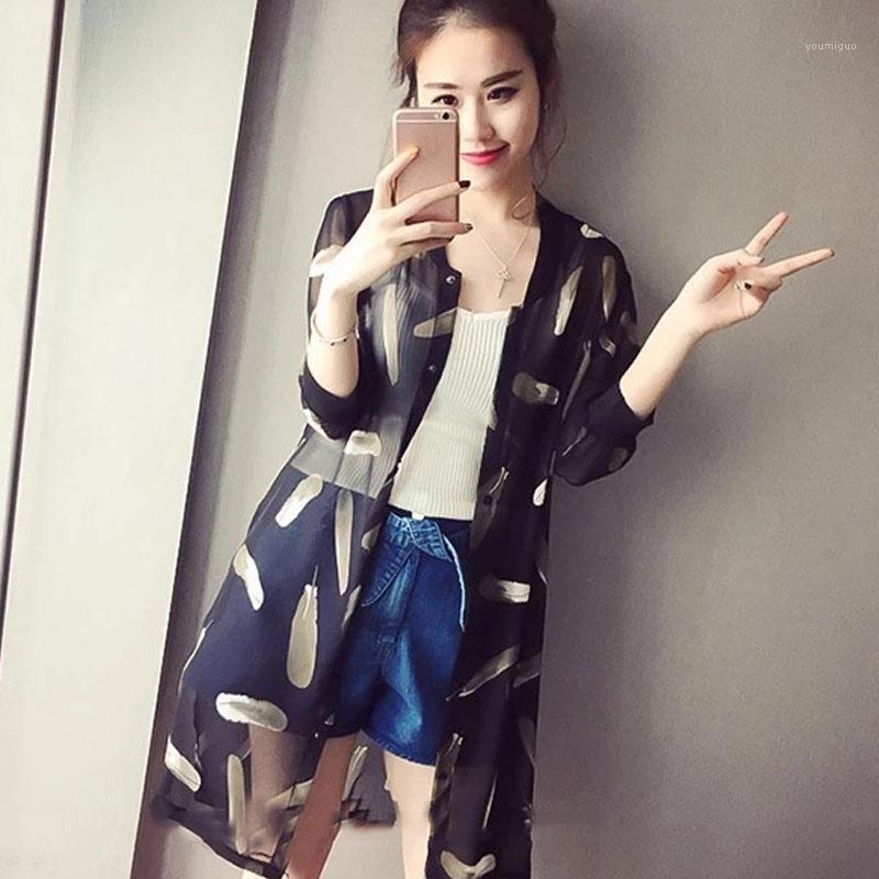 Women's Blouses & Shirts Women Summer Beach Thin Coat Chiffon Print 3/4 Sleeves Casual Loose Tops Sunscreen Lady Long Blouse SWD889
Women's Blouses & Shirts Women Summer Beach Thin Coat Chiffon Print 3/4 Sleeves Casual Loose Tops Sunscreen Lady Long Blouse SWD889