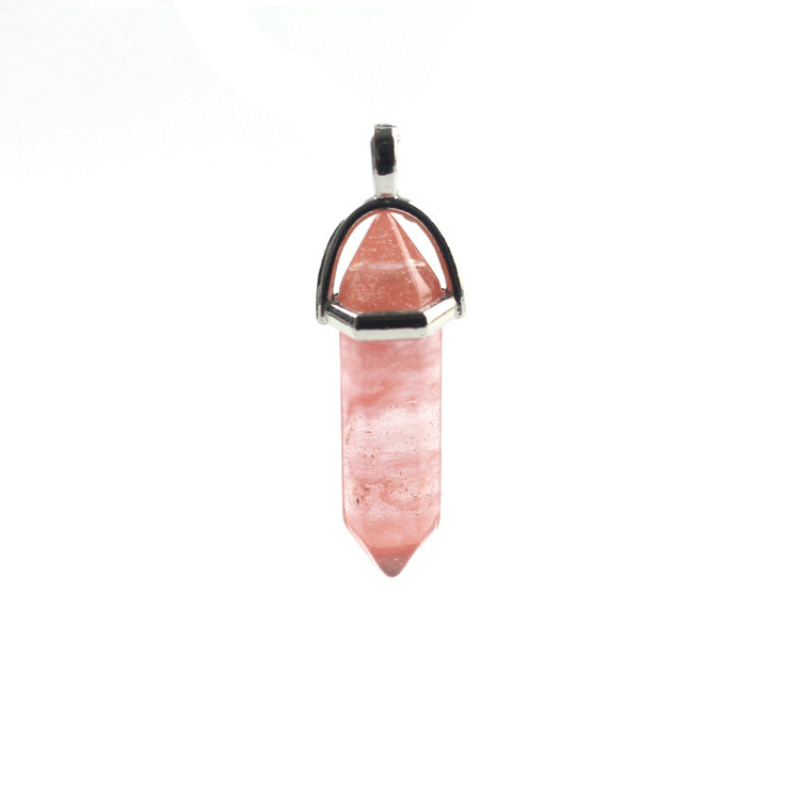 Hexagonal Pointed Pendant Chakra Tiger Eye Stone for Necklace Making