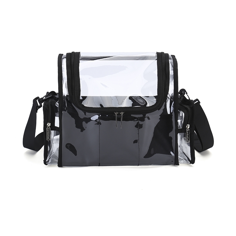Clear makeup set bag PVC toiletry organizer shoulder bag for artist available for custom 210305