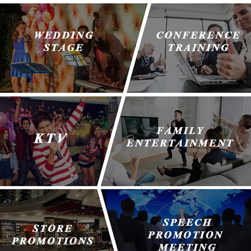 MU899 UHF Dual Handheld Wireless Microphone Karaoke KTV Microphone Speaker Microfono Smartphone Portable Computer Mic PA Theater