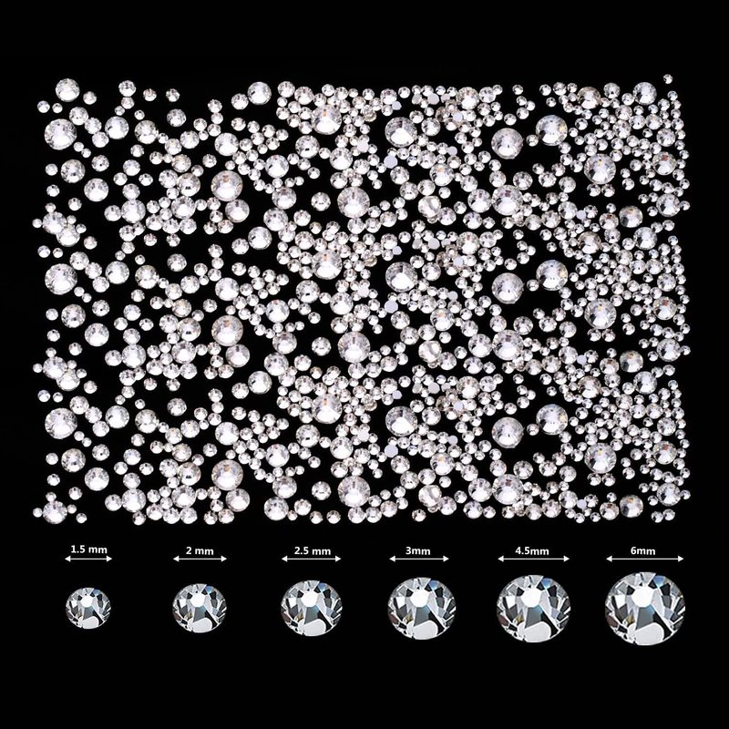 2000pcs Flat AB Crystal Rhinestones Gems Nail Art Decorations with Tweezer and dotting pens Manicure Nail Tools For Crafts Face