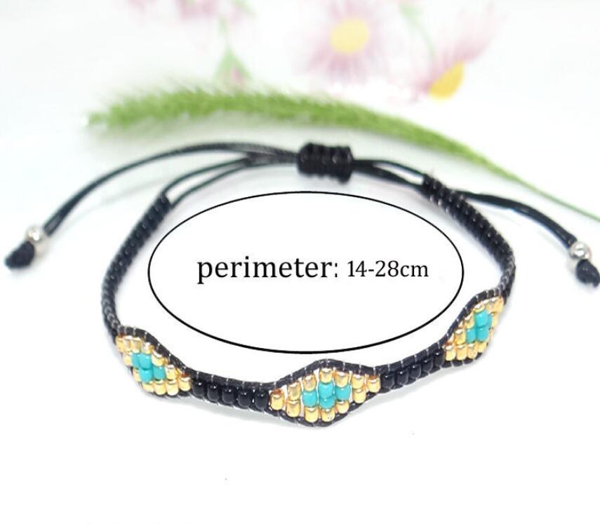 Handmade String Beaded Bracelets Jewelry Braided Woven Friendship Wish Wristband Anklet Adjustable for Women Girl