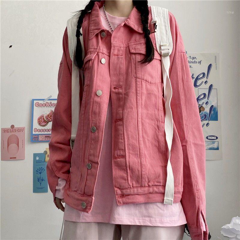 Women' Jackets 2022 Autumn Pink Denim Jean Jacket Female Tide Korean Student Casual Loose Long-sleeved Top Retro Clothes Kawaii Woman Coat
Women' Jackets 2022 Autumn Pink Denim Jean Jacket Female Tide Korean Student Casual Loose Long-sleeved Top Retro Clothes Kawaii Woman Coat