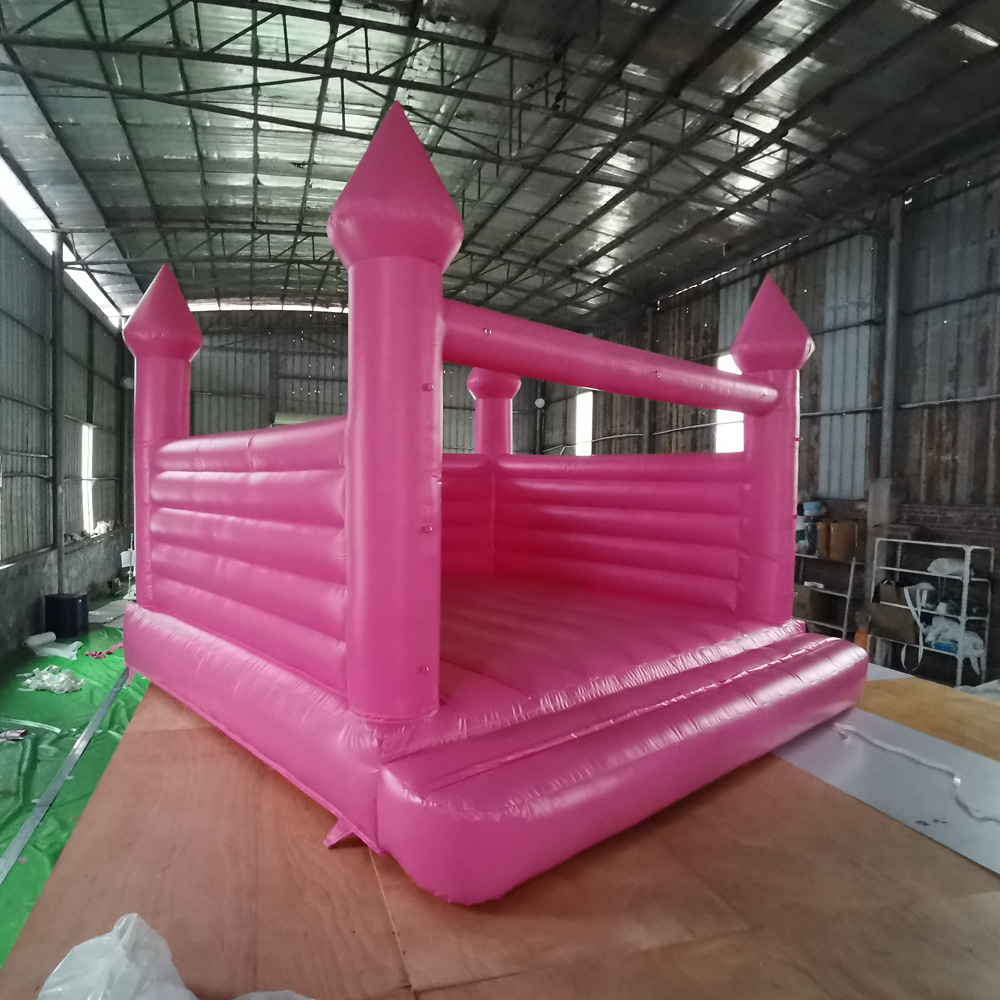 Pink Inflatable bouncy Castle white wedding bounce house combo Jumper Moon Bouncer for Party Time