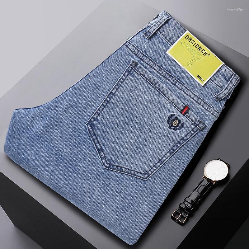 Men's Jeans Classic Men Casual Mid-Rise Straight Denim Long Pants Comfortable Trousers Slim Fit Brand Menswear Man's JeansMen's Heat22, 1959 light blue
Men's Jeans Classic Men Casual Mid-Rise Straight Denim Long Pants Comfortable Trousers Slim Fit Brand Menswear Man's JeansMen's Heat22, 1959 light blue