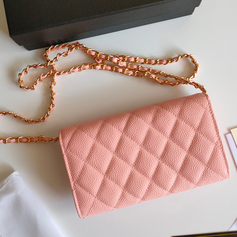 New Genuine Leather Women Coin Purse Shoulder Bag luxurys designers Ladies Fashion Chain bags Flap wallets Purse Credit ID Card Holder Classic Style wallet Pink, Black-b
New Genuine Leather Women Coin Purse Shoulder Bag luxurys designers Ladies Fashion Chain bags Flap wallets Purse Credit ID Card Holder Classic Style wallet Pink, Black-b