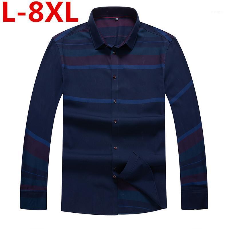 Plus Size 8XL 7XL 6XL 2022 Mens Business Casual Long Sleeved Shirt Men Classic Striped Male Social Dress Shirts Outwear Men's
Plus Size 8XL 7XL 6XL 2022 Mens Business Casual Long Sleeved Shirt Men Classic Striped Male Social Dress Shirts Outwear Men's