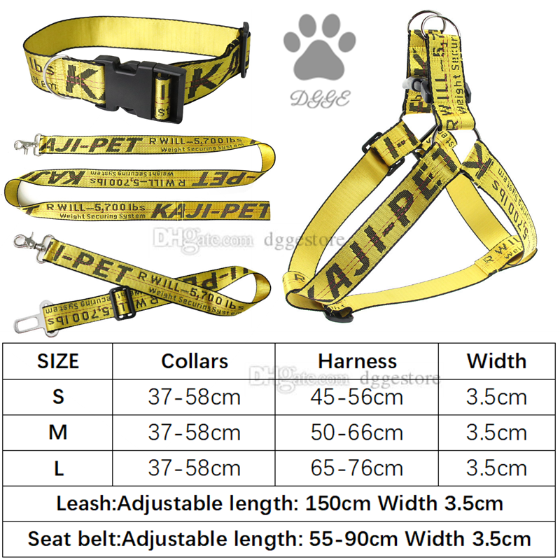 Step in Dog Harness and Leashes Set for Small Medium Large Dogs Jacquard Letter Pattern Nylon Pet Collar Training Walking of Your Puppy 5 Color Wholes