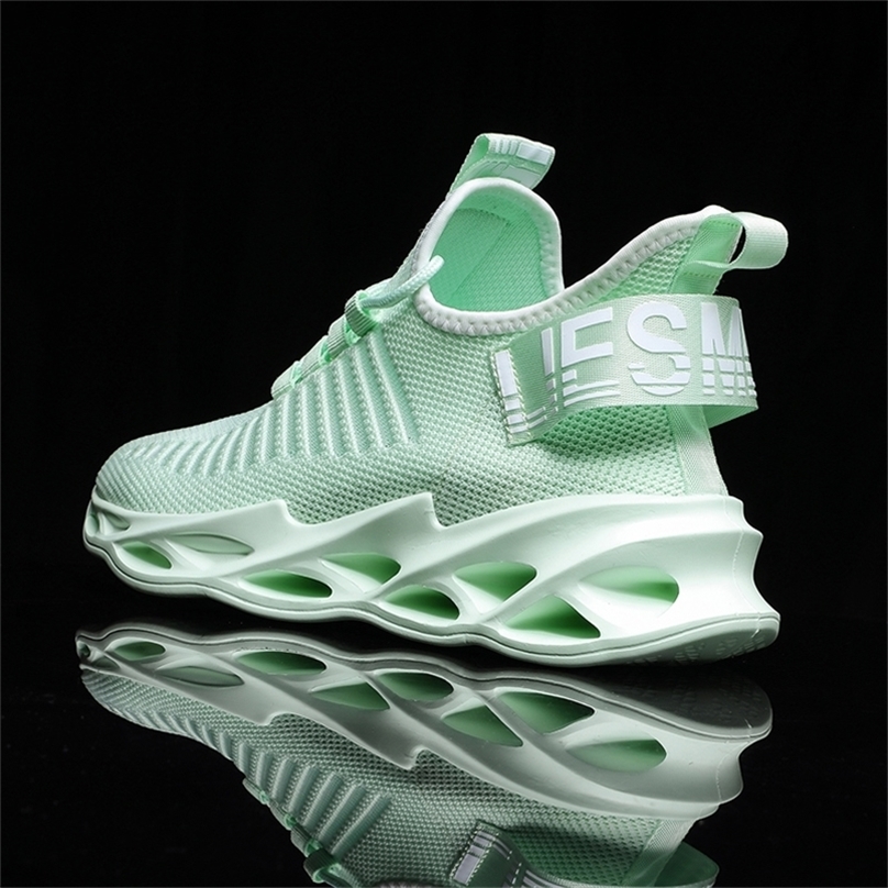 Sneakers Men Mesh Breathable Running Sport Shoes Unisex Light Soft Thick Sole Hole Couple Athletic Women 220813, Black green
Sneakers Men Mesh Breathable Running Sport Shoes Unisex Light Soft Thick Sole Hole Couple Athletic Women 220813, Black green
