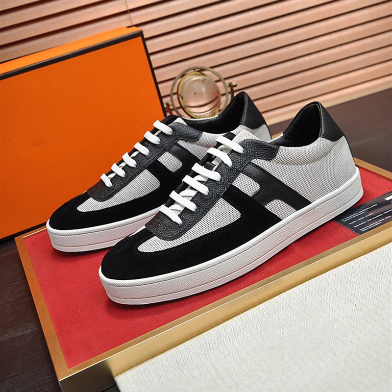 New Men's Paris Genuine Leather Nylon fabric Lace-up sports shoes men running fashion sneakers Flat Casual Designer shoes, Black 01 
New Men's Paris Genuine Leather Nylon fabric Lace-up sports shoes men running fashion sneakers Flat Casual Designer shoes, Black 01