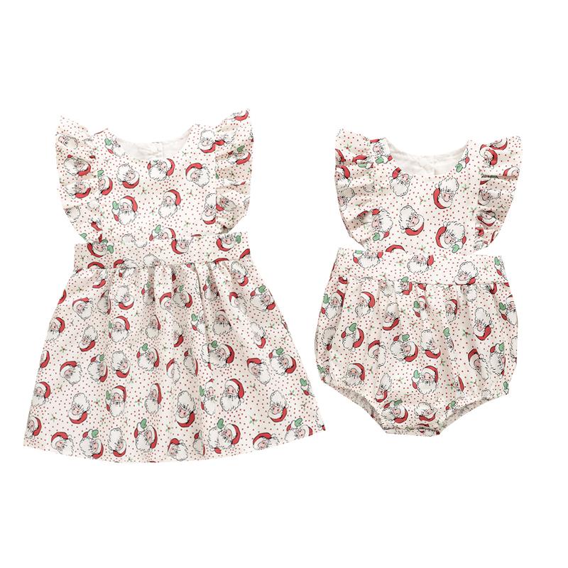 Girl's Dresses FOCUSNORM 0-6Y Christmas Sister Matching Outfit Santa Printed Ruffled-Sleeve A-Line Dress/Sleeveless Backless Romper, As pic
Girl's Dresses FOCUSNORM 0-6Y Christmas Sister Matching Outfit Santa Printed Ruffled-Sleeve A-Line Dress/Sleeveless Backless Romper, As pic