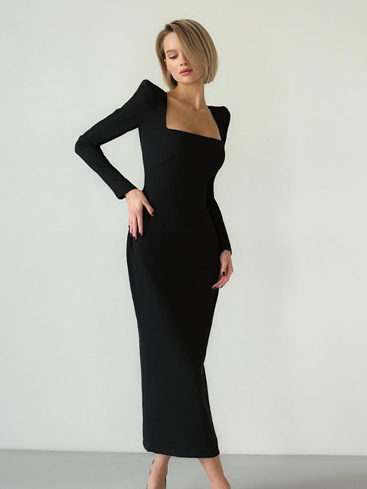 Casual Dresses Women Evening Maxi Dress 2022 Elegant Square Collar Bodycon Black Long Spring Ladies Sexy High Waist Robe Femme Vestidos
Casual Dresses Women Evening Maxi Dress 2022 Elegant Square Collar Bodycon Black Long Spring Ladies Sexy High Waist Robe Femme Vestidos