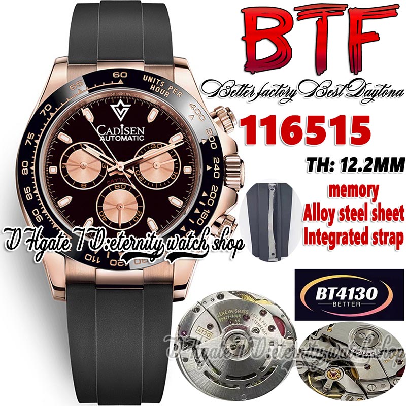 BTF Better Factory bt116515 Mens Watch Cal.4130 SA4130 Chronograph Automatic TH 12.2 Ceramics Bezel Black Dial Rose Gold 904L Steel Case Rubber Strap Eternity Watches, Watch waterproof cost
BTF Better Factory bt116515 Mens Watch Cal.4130 SA4130 Chronograph Automatic TH 12.2 Ceramics Bezel Black Dial Rose Gold 904L Steel Case Rubber Strap Eternity Watches, Watch waterproof cost
