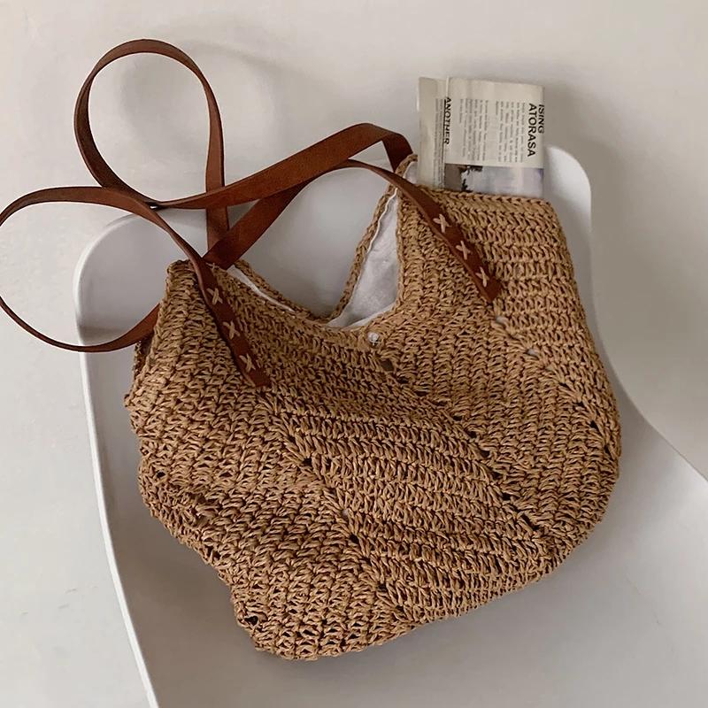 Evening Bags Weave Tote Bag Female Bohemian Shoulder For Women 2022 Summer Beach Straw Handbags And Purses Lady Travel Shopping BagsEvening, Beige
Evening Bags Weave Tote Bag Female Bohemian Shoulder For Women 2022 Summer Beach Straw Handbags And Purses Lady Travel Shopping BagsEvening, Beige